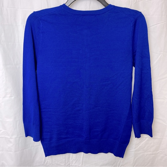 Cable & Gauge 3/4 Sleeve Ribbed women’s Cardigan sweater  Sz.Small. Cobalt blue - Picture 4 of 8